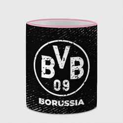 Кружка 3D Borussia с потертостями на темном фоне, цвет: 3D-розовый кант — фото 2