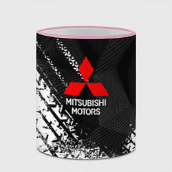 Кружка 3D Mitsubishi - След протектора, цвет: 3D-розовый кант — фото 2