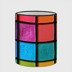 Кружка 3D Абстрактный набор красок-паттернов, цвет: 3D-черный кант — фото 2