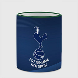 Кружка 3D Tottenham hotspur Синяя абстракция, цвет: 3D-зеленый кант — фото 2