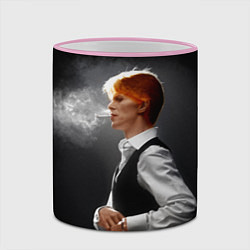 Кружка 3D David Bowie - Thin White Duke, цвет: 3D-розовый кант — фото 2