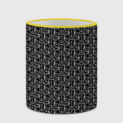 Кружка 3D Милые Чёрные Мордочки Котов, цвет: 3D-желтый кант — фото 2