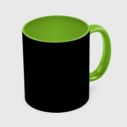 Кружка 3D MINIMALISM - BLACK AND WHITE, цвет: 3D-белый + светло-зеленый