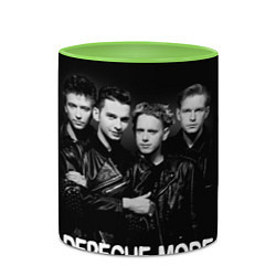 Кружка 3D Depeche Mode - black & white portrait, цвет: 3D-белый + светло-зеленый — фото 2