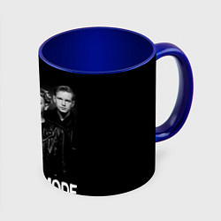 Кружка 3D Depeche Mode - black & white portrait, цвет: 3D-белый + синий