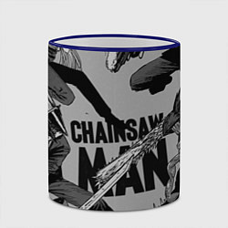 Кружка 3D Chainsaw man comix, цвет: 3D-синий кант — фото 2