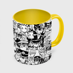 Кружка 3D Туалетный мальчик Ханако кун паттерн, цвет: 3D-белый + желтый