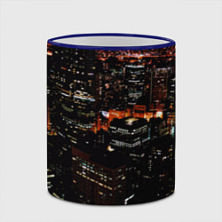 Кружка 3D Ночной город - вид с высоты, цвет: 3D-синий кант — фото 2