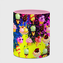 Кружка 3D Мороженки Вкуснятина, цвет: 3D-белый + розовый — фото 2