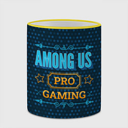 Кружка 3D Игра Among Us: pro gaming, цвет: 3D-желтый кант — фото 2