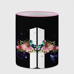 Кружка 3D BTS Flowers In Space, цвет: 3D-розовый кант — фото 2