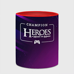 Кружка 3D Heroes of Might and Magic gaming champion: рамка с, цвет: 3D-белый + красный — фото 2