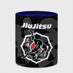 Кружка 3D Jiu-jitsu throw logo, цвет: 3D-белый + синий — фото 2