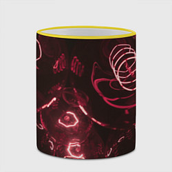 Кружка 3D Неоновые тусклые фонари, цвет: 3D-желтый кант — фото 2