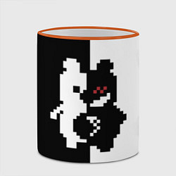 Кружка 3D Monokuma pixel, цвет: 3D-оранжевый кант — фото 2