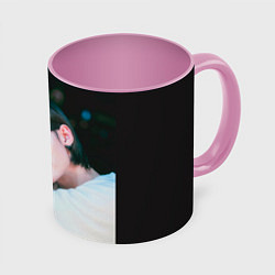 Кружка 3D Hyunjin Mixtape Oh, цвет: 3D-белый + розовый