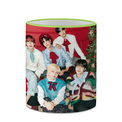 Кружка 3D Stray Kids Christmas EveL, цвет: 3D-светло-зеленый кант — фото 2