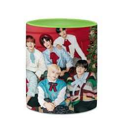 Кружка 3D Stray Kids Christmas EveL, цвет: 3D-белый + светло-зеленый — фото 2