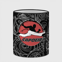 Кружка 3D Capoeira fighter jump, цвет: 3D-черный кант — фото 2
