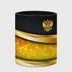 Кружка 3D Black & gold - герб России, цвет: 3D-белый + черный — фото 2