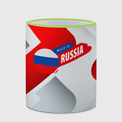 Кружка 3D Welcome to Russia red & white, цвет: 3D-светло-зеленый кант — фото 2