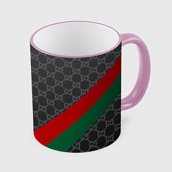Кружка 3D В стиле gucci, цвет: 3D-розовый кант