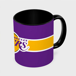 Кружка 3D LA Lakers NBA, цвет: 3D-белый + черный