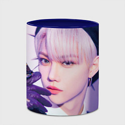 Кружка 3D Stray Kids 2nd World Tour Maniac Felix, цвет: 3D-белый + синий — фото 2