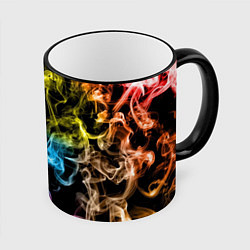 Кружка 3D Эйфория в дыму, цвет: 3D-черный кант