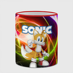 Кружка 3D Майлз Тейлз Прауэр - Sonic - Видеоигра, цвет: 3D-красный кант — фото 2