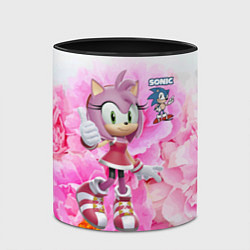 Кружка 3D Sonic - Amy Rose - Video game, цвет: 3D-белый + черный — фото 2