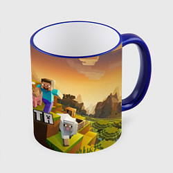 Кружка 3D Никита Minecraft, цвет: 3D-синий кант
