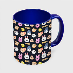 Кружка 3D Skzoo pattern, цвет: 3D-белый + синий