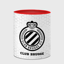 Кружка 3D Club Brugge sport на светлом фоне, цвет: 3D-белый + красный — фото 2