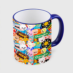 Кружка 3D Skzoo stickers characters, цвет: 3D-синий кант