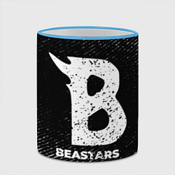 Кружка 3D Beastars с потертостями на темном фоне, цвет: 3D-небесно-голубой кант — фото 2