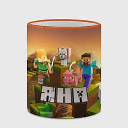 Кружка 3D Яна Minecraft, цвет: 3D-оранжевый кант — фото 2