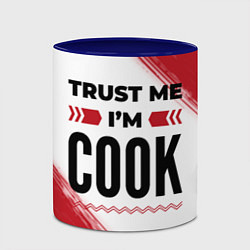 Кружка 3D Trust me Im cook white, цвет: 3D-белый + синий — фото 2