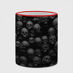 Кружка 3D Композиция из черепов - Dark, цвет: 3D-красный кант — фото 2