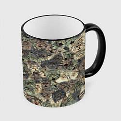 Кружка 3D Мануловый камуфляж, цвет: 3D-черный кант