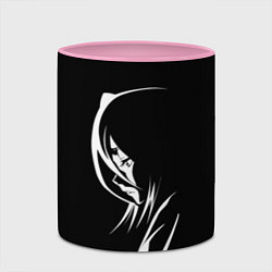 Кружка 3D Силуэт девушки Кучики Рукия, цвет: 3D-белый + розовый — фото 2