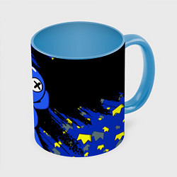 Кружка 3D Радужные друзья Синий, цвет: 3D-белый + небесно-голубой