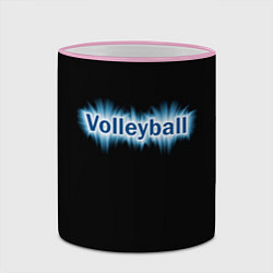 Кружка 3D Любителю волейбола, цвет: 3D-розовый кант — фото 2