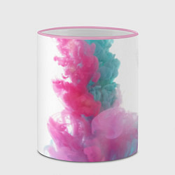 Кружка 3D Яркий красочный дым, цвет: 3D-розовый кант — фото 2