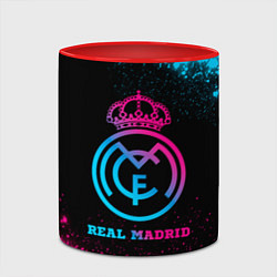 Кружка 3D Real Madrid - neon gradient, цвет: 3D-белый + красный — фото 2