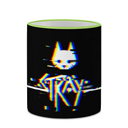 Кружка 3D Stray glitch logo, цвет: 3D-светло-зеленый кант — фото 2