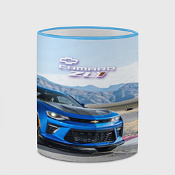 Кружка 3D Chevrolet Camaro ZL 1 - Motorsport, цвет: 3D-небесно-голубой кант — фото 2