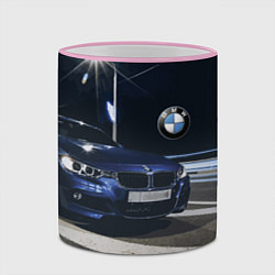 Кружка 3D BMW на ночной трассе, цвет: 3D-розовый кант — фото 2