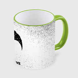 Кружка 3D Date A Live с потертостями на светлом фоне, цвет: 3D-светло-зеленый кант