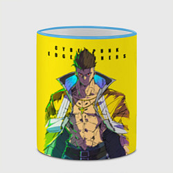 Кружка 3D Взрослый Дэвид - Киберпанк аниме, цвет: 3D-небесно-голубой кант — фото 2
